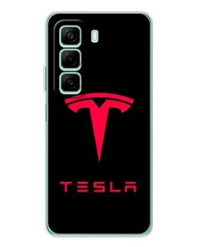 Чехол для Infinix Hot 50 с картинкой «Tesla Red Logo» Чехол для Infinix Hot 50 с картинкой «Tesla Red Logo»