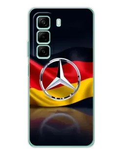 Чехол для Infinix Hot 50 с картинкой «Mercedes — флаг Германии»
