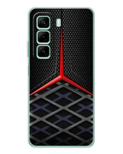 Чехол для Infinix Hot 50 с картинкой «Mercedes Carbon Grid»