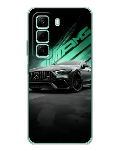 Чехол для Infinix Hot 50 с картинкой «Темный Mercedes AMG»