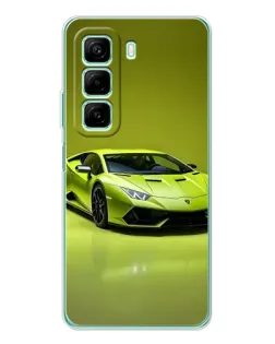 Чехол для Infinix Hot 50 с картинкой «Салатовый Lamborghini Huracan»