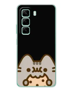 Чехол для Infinix Hot 50 с картинкой «Пушин на черном»