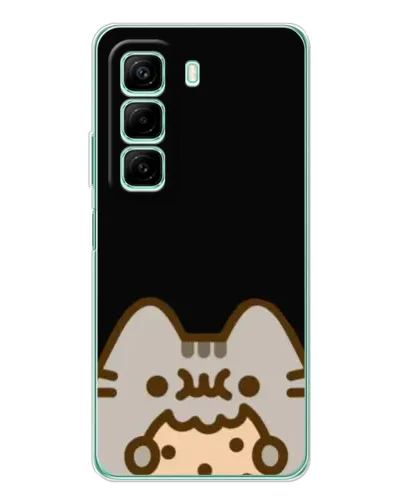 Чехол для Infinix Hot 50 с картинкой «Пушин на черном»