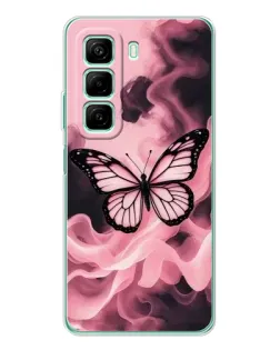 Чехол для Infinix Hot 50 с картинкой «Бабочка в дыму»
