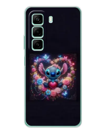 Чехол для Infinix Hot 50 с картинкой «Stitch в цветах» Чехол для Infinix Hot 50 с картинкой «Stitch в цветах»