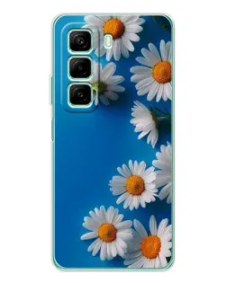 Чехол для Infinix Hot 50 с картинкой «Белоснежные маргаритки»