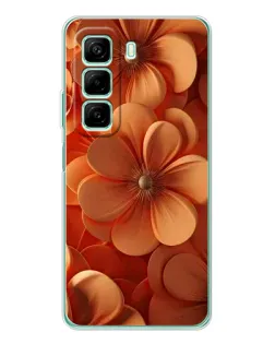 Чехол для Infinix Hot 50 с картинкой «Оранжевый макро цветок»