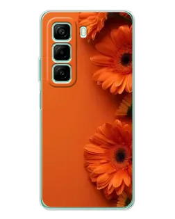 Чехол для Infinix Hot 50 с картинкой «Оранжевые герберы»