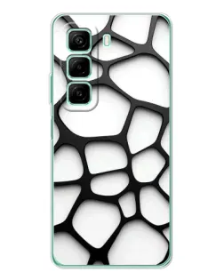 Чехол для Infinix Hot 50 с картинкой «Белая объемная сетка»
