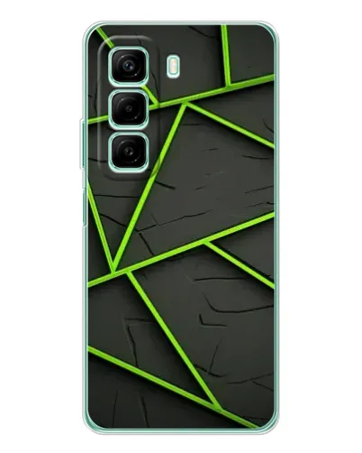 Чехол для Infinix Hot 50 с картинкой «Зеленые геометрические линии» Чехол для Infinix Hot 50 с картинкой «Зеленые геометрические линии»