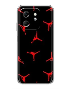 Чехол для Infinix Hot 50i с картинкой «Jordan Red Pattern» Чехол для Infinix Hot 50i с картинкой «Jordan Red Pattern»