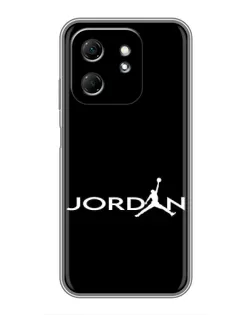 Чехол для Infinix Hot 50i с картинкой «Jordan White Logo»