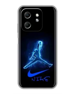 Чехол для Infinix Hot 50i с картинкой «Jordan Neon Blue»