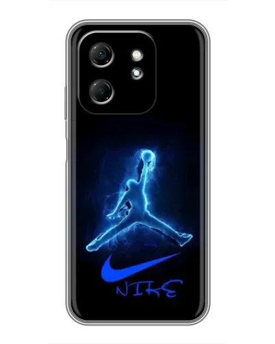 Чехол для Infinix Hot 50i с картинкой «Jordan Neon Blue» Чехол для Infinix Hot 50i с картинкой «Jordan Neon Blue»