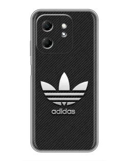 Чехол для Infinix Hot 50i с картинкой «Adidas Карбоновая текстура»