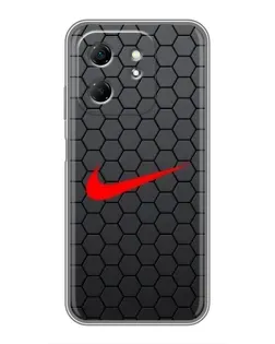 Чехол для Infinix Hot 50i с картинкой «Nike — карбоновая сетка» Чехол для Infinix Hot 50i с картинкой «Nike — карбоновая сетка»