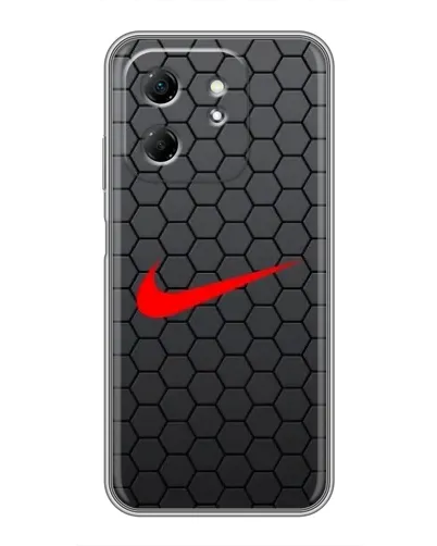 Чехол для Infinix Hot 50i с картинкой «Nike — карбоновая сетка»
