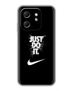 Чехол для Infinix Hot 50i с картинкой «Текстовый принт Nike»