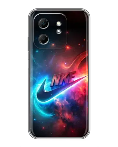 Чехол для Infinix Hot 50i с картинкой «Огненный логотип Nike»
