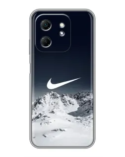 Чехол для Infinix Hot 50i с картинкой «Nike — зимние горы»