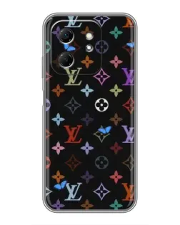 Чехол для Infinix Hot 50i с картинкой «Цветная монограмма LV»