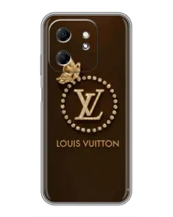 Чехол для Infinix Hot 50i с картинкой «LV — золотая печать»