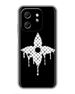 Чехол для Infinix Hot 50i с картинкой «Цветочная монограмма»