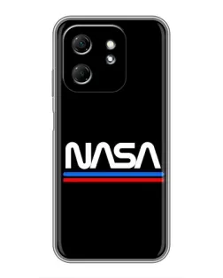 Чехол для Infinix Hot 50i с картинкой «NASA — классика Red Blue» Чехол для Infinix Hot 50i с картинкой «NASA — классика Red Blue»