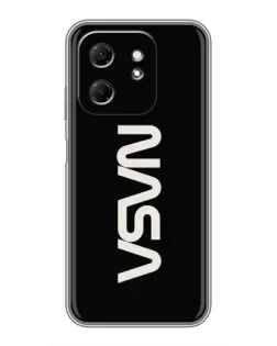 Чехол для Infinix Hot 50i с картинкой «NASA — вертикальный логотип»