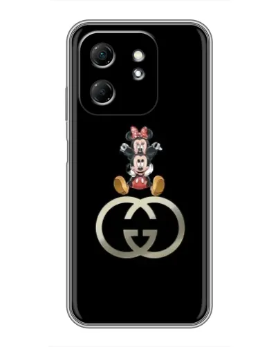 Чехол для Infinix Hot 50i с картинкой «Минни Маус на лого»