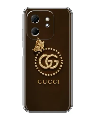 Чехол для Infinix Hot 50i с картинкой «Gucci — золотая бабочка»