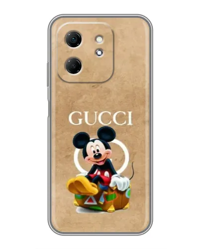 Чехол для Infinix Hot 50i с картинкой «Микки Маус Gucci — крафт»