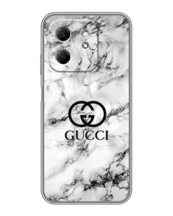 Чехол для Infinix Hot 50i с картинкой «Gucci — мраморный шик»