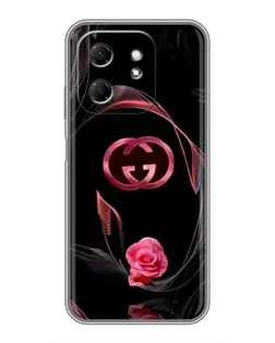 Чехол для Infinix Hot 50i с картинкой «Gucci — неоновая роза»
