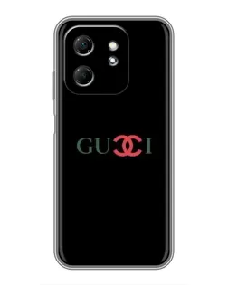 Чехол для Infinix Hot 50i с картинкой «Gucci — красный градиент»