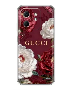 Чохол для Infinix Hot 50i з картинкою «Gucci — бордові троянди»