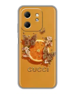Чохол для Infinix Hot 50i з картинкою «Gucci — золоті метелики»