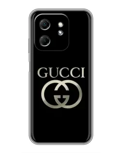 Чохол для Infinix Hot 50i з картинкою «Gucci — золото на чорному»
