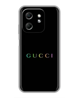 Чохол для Infinix Hot 50i з картинкою «Gucci — неоновий мінімалізм»