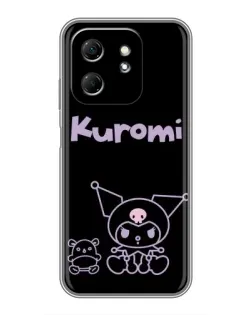 Чохол для Infinix Hot 50i з картинкою «Kuromi — чорний мінімалізм»