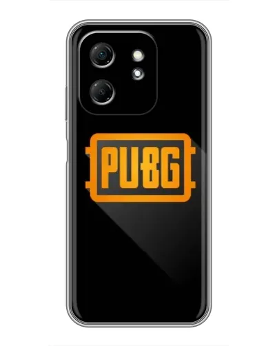 Чехол для Infinix Hot 50i с картинкой «PUBG — рамка лого»