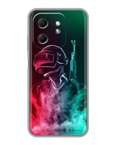 Чехол для Infinix Hot 50i с картинкой «PUBG — огненный воин»