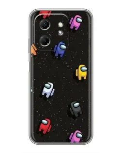 Чехол для Infinix Hot 50i с картинкой «Космический паттерн Among Us»