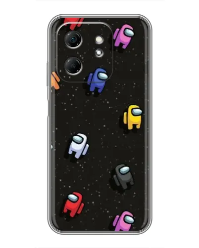 Чехол для Infinix Hot 50i с картинкой «Космический паттерн Among Us»