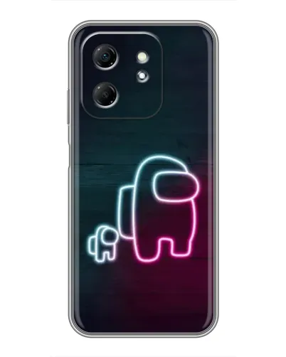 Чехол для Infinix Hot 50i с картинкой «Among Us неон-арт»
