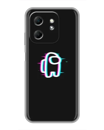 Чехол для Infinix Hot 50i с картинкой «Among Us неон»
