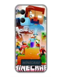 Чехол для Infinix Hot 50i с картинкой «Minecraft герои игры»