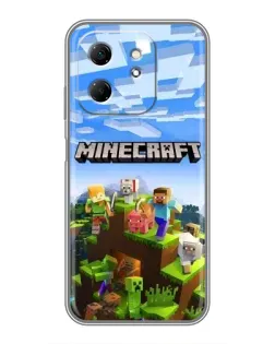 Чехол для Infinix Hot 50i с картинкой «Minecraft классический мир»