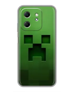 Чехол для Infinix Hot 50i с картинкой «Крипер микро-дизайн»