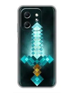 Чехол для Infinix Hot 50i с картинкой «Алмазный меч неон»